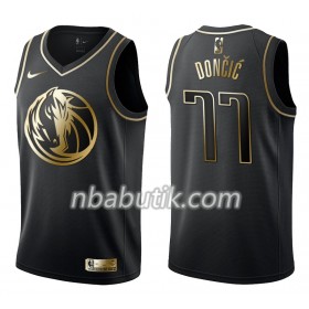 NBA Mænd Trøje Dallas Mavericks Luka Doncic Nike Sort Golden Edition Swingman